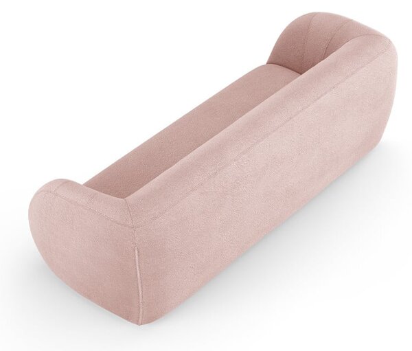 Jasnoróżowa sofa z materiału bouclé 230 cm Essen – Cosmopolitan Design