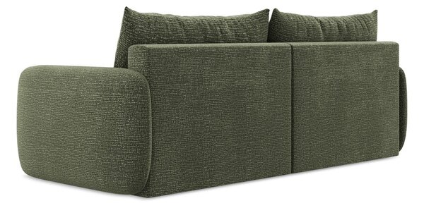 Zielona rozkładana/ze schowkiem sofa 238 cm Kalena – Makamii