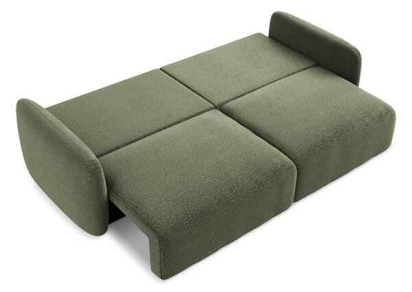 Zielona rozkładana/ze schowkiem sofa 238 cm Kalena – Makamii