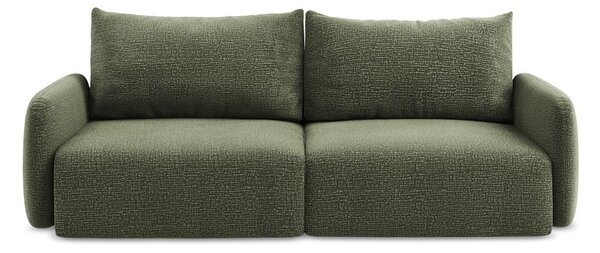 Zielona rozkładana/ze schowkiem sofa 238 cm Kalena – Makamii