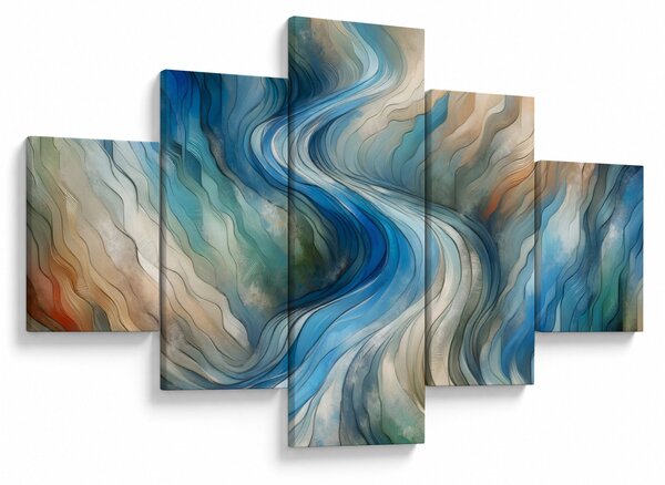 Obraz - Abstrakcyjny nurt (125x70 cm)