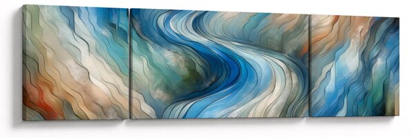 Obraz - Abstrakcyjny nurt (170x50 cm)
