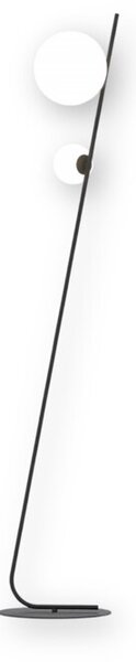 Lampa stojąca podłogowa designerska czarna stick 2xG9 8W TATU Emibig