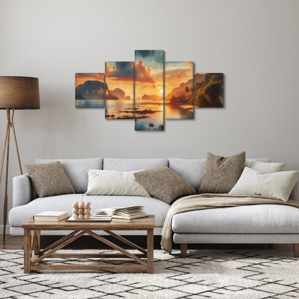 Obraz - Widok z plaży (125x70 cm)