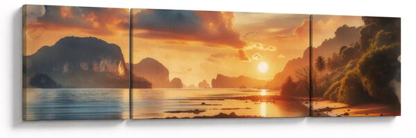 Obraz - Widok z plaży (170x50 cm)