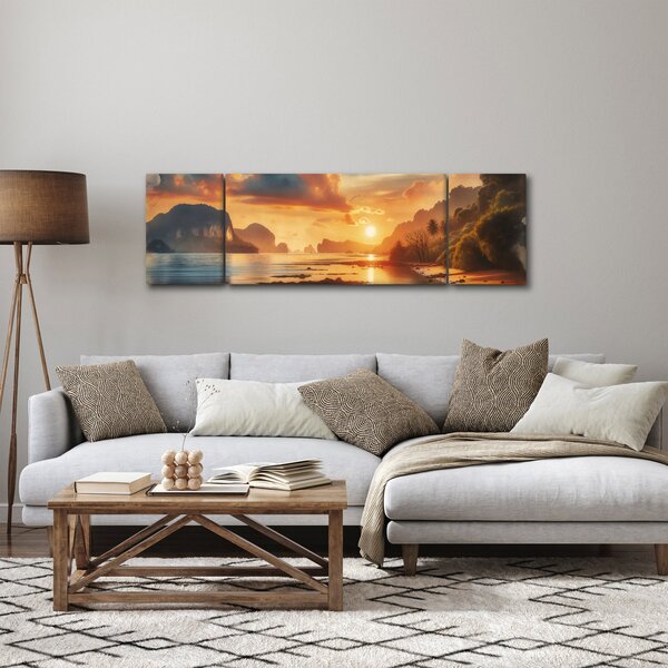Obraz - Widok z plaży (170x50 cm)