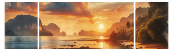 Obraz - Widok z plaży (170x50 cm)