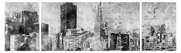 Obraz - Miasto sztuki kawowej (170x50 cm)