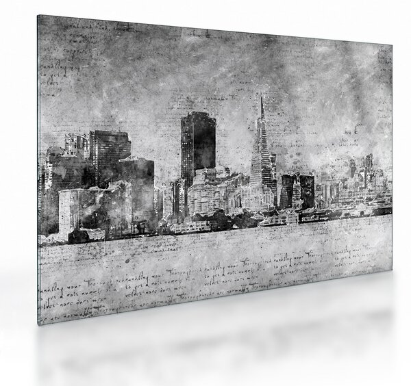 Obraz na szkle - Miasto sztuki kawowej (70x50 cm)