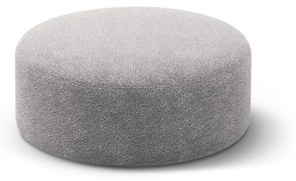 Jasnoszary puf z materiału bouclé Dia – Micadoni