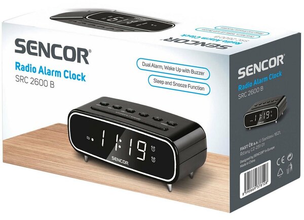 Radiobudzik Sencor SRC 2600 B, czarny