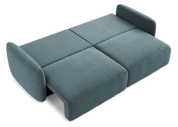 Turkusowa rozkładana/ze schowkiem sofa 238 cm Kalena – Makamii