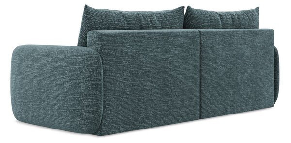 Turkusowa rozkładana/ze schowkiem sofa 238 cm Kalena – Makamii