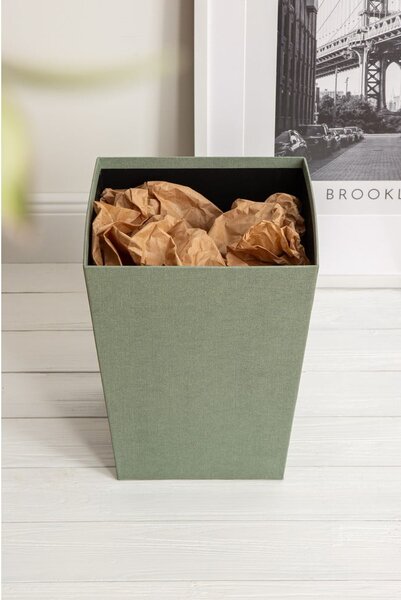 Zielononiebieski biurowy kosz na śmieci Sofia Canvas Paper Laminate – Bigso