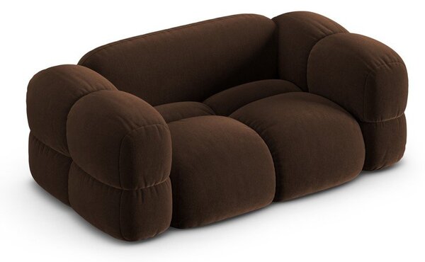 Ciemnobrązowa aksamitna sofa 180 cm Loretto – Cosmopolitan Design