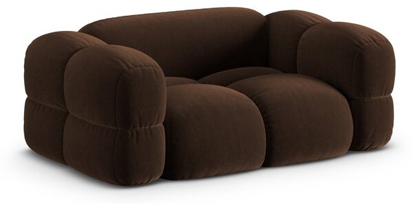 Ciemnobrązowa aksamitna sofa 180 cm Loretto – Cosmopolitan Design