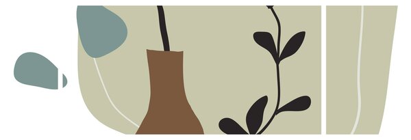 Obraz - Kwiaty w wazonie N⁰2 (170x50 cm)