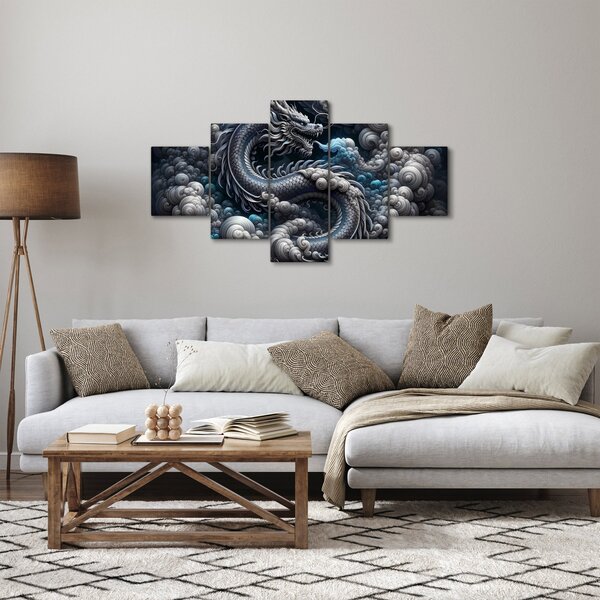 Obraz – Smok w dymie (125x70 cm)