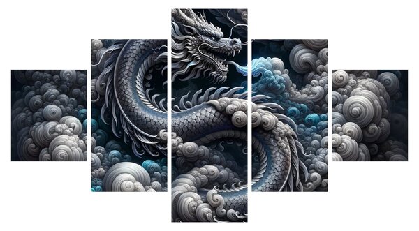 Obraz – Smok w dymie (125x70 cm)