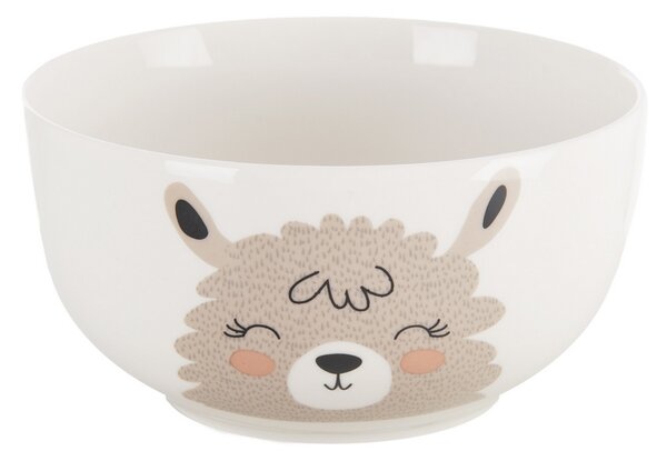 Orion Porcelanowy kubek z miseczką Lama, 0,35 l