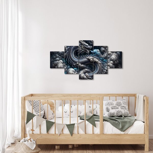 Obraz – Smok w dymie (125x70 cm)
