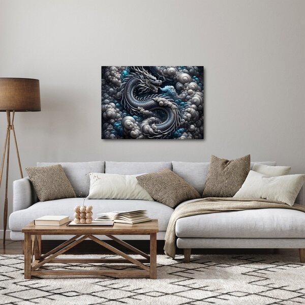 Obraz – Smok w dymie (70x50 cm)