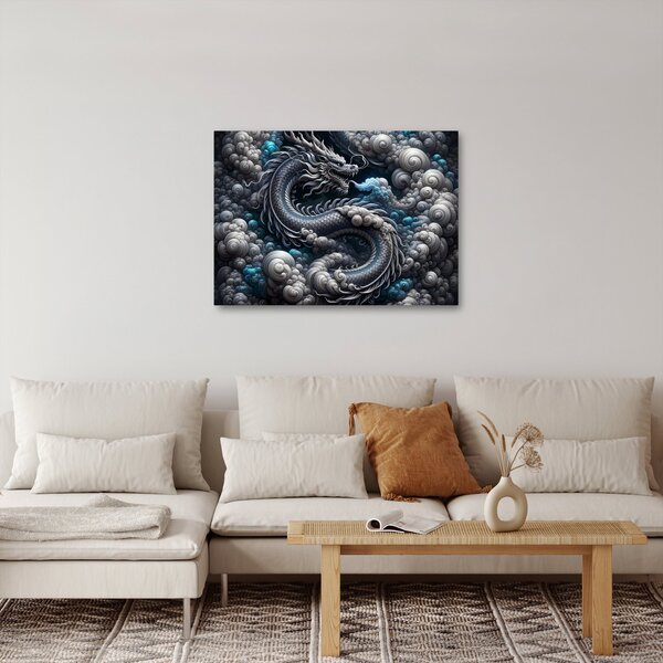Obraz – Smok w dymie (70x50 cm)