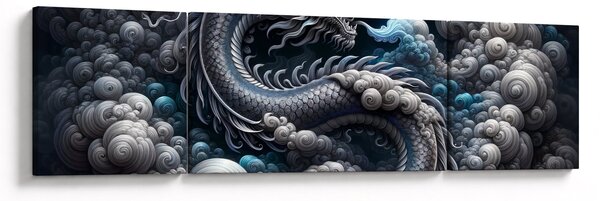 Obraz – Smok w dymie (170x50 cm)