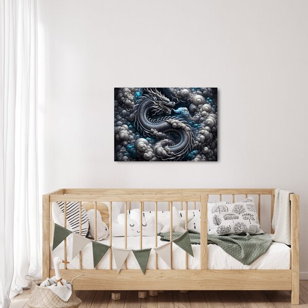 Obraz – Smok w dymie (70x50 cm)