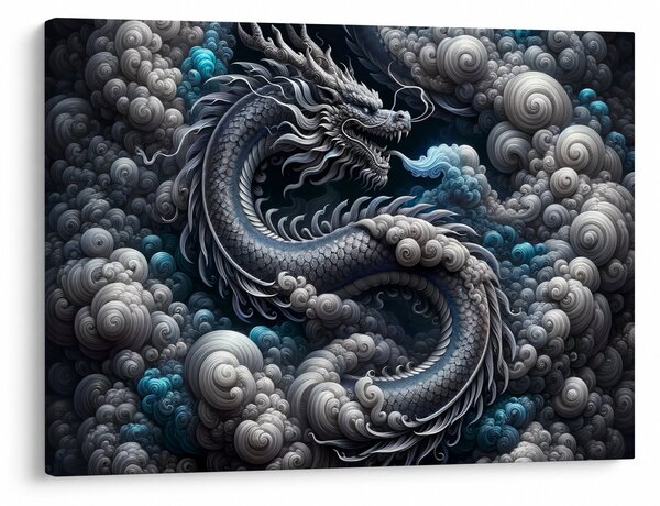 Obraz – Smok w dymie (70x50 cm)