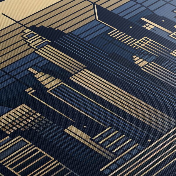 Obraz – Geometryczne miasto (170x50 cm)
