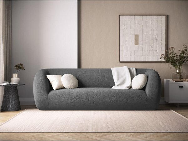 Szara sofa z materiału bouclé 230 cm Essen – Cosmopolitan Design