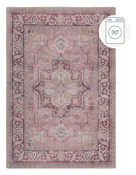Jasnoczerwony dywan z mieszanki włókien z recyklingu odpowiedni do prania 160x230 cm Windsor – Flair Rugs