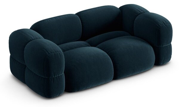 Ciemnoniebieska aksamitna sofa 210 cm Loretto – Cosmopolitan Design