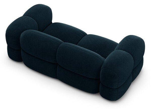 Ciemnoniebieska aksamitna sofa 210 cm Loretto – Cosmopolitan Design