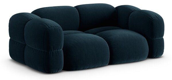 Ciemnoniebieska aksamitna sofa 210 cm Loretto – Cosmopolitan Design