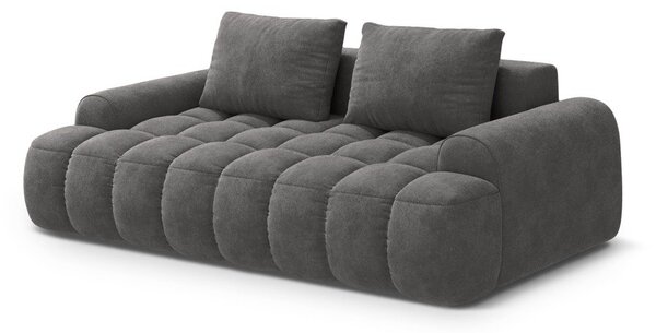 Szara aksamitna sofa 200 cm Linz – Cosmopolitan Design