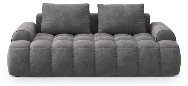Szara aksamitna sofa 200 cm Linz – Cosmopolitan Design