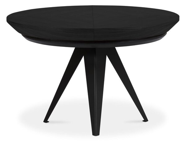Okrągły rozkładany stół z dodatkowym blatem z czarnym blatem ø 120 cm Magnus – Windsor & Co Sofas