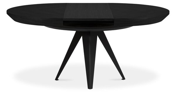 Okrągły rozkładany stół z dodatkowym blatem z czarnym blatem ø 120 cm Magnus – Windsor & Co Sofas