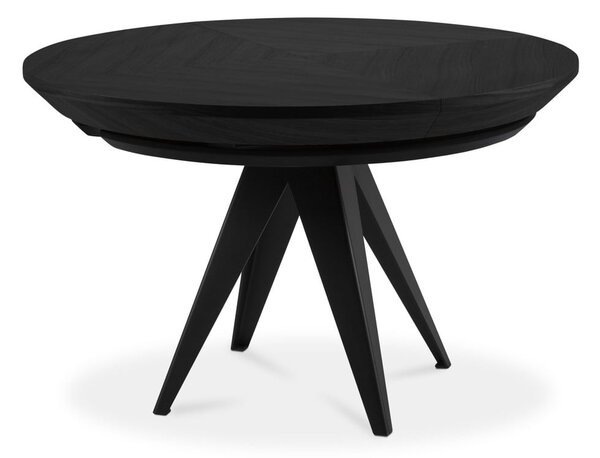 Okrągły rozkładany stół z dodatkowym blatem z czarnym blatem ø 120 cm Magnus – Windsor & Co Sofas