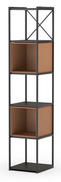 Czaro-/ceglasty regał 36x179 cm Anya – Marckeric