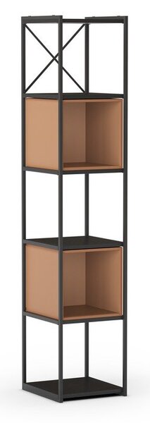 Czaro-/ceglasty regał 36x179 cm Anya – Marckeric