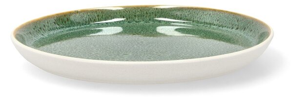 Biało-zielony kamionkowy talerz deserowy ø 21 cm Gastro White/Green – Bitz