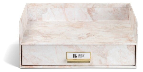 Kartonowy organizer na dokumenty z szufladką Walter Paper Laminate – Bigso