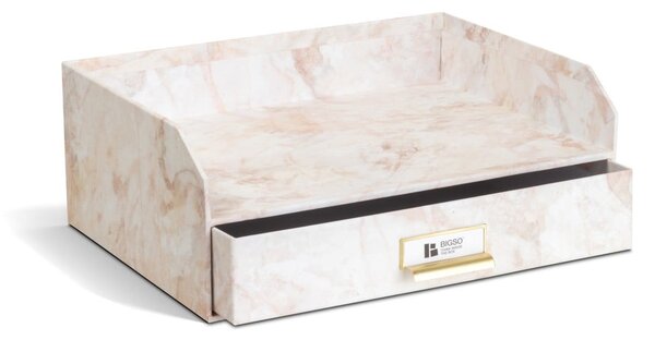 Kartonowy organizer na dokumenty z szufladką Walter Paper Laminate – Bigso