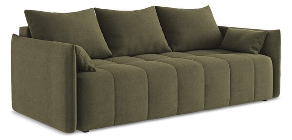 Rozkładana/ze schowkiem sofa w kolorze khaki 225 cm Moku – Makamii