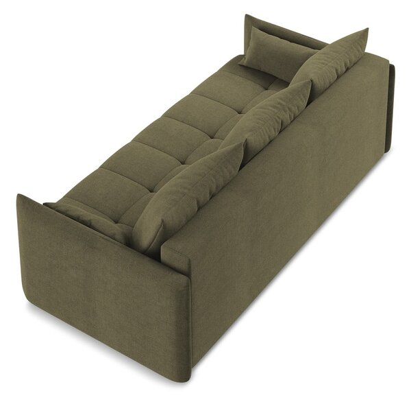 Rozkładana/ze schowkiem sofa w kolorze khaki 225 cm Moku – Makamii