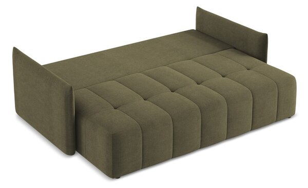 Rozkładana/ze schowkiem sofa w kolorze khaki 225 cm Moku – Makamii