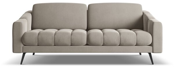 Beżowa aksamitna sofa 202 cm Nalu – Makamii